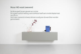 Tv-meubel, RAAT, Musa 140, Vezel, donkergrijs / Antraciet